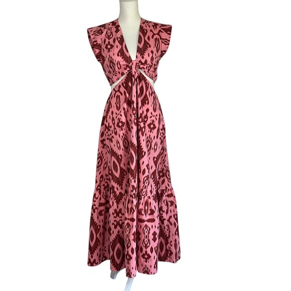 Steve Madden Got Your Batik Dress in Burnt Umber Medium New Womens Gown Maxi - Picture 4 of 12